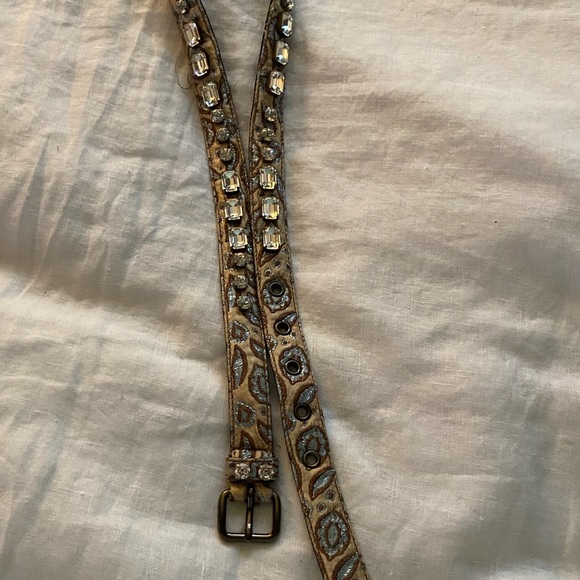Miu Miu brocade and crystal belt sz 85 main image 4